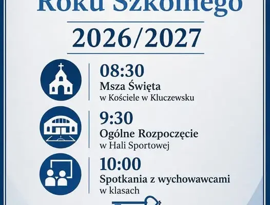 Uroczyste rozpoczęcie roku szkolnego 2026/2027 w Kluczewsku