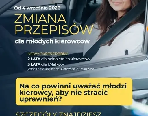 Okres próbny dla młodych kierowców. Nowe przepisy od 4 września