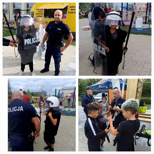 Piknik integracyjny we Włoszczowie: Policja uczyła dzieci zasad bezpieczeństwa