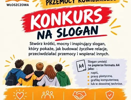 Konkurs na hasło przeciw przemocy rówieśniczej we Włoszczowie