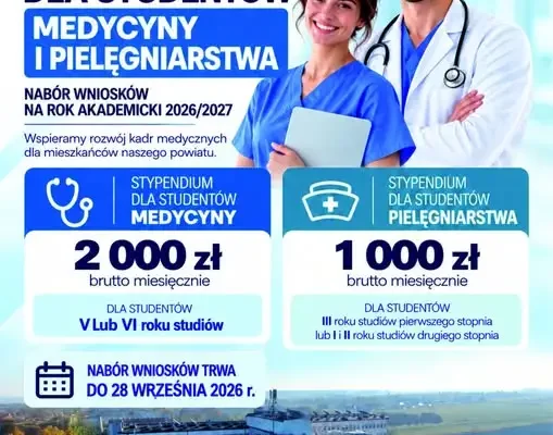 Powiat włoszczowski wspiera przyszłych medyków – ruszył nabór wniosków o stypendia