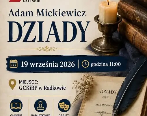 Narodowe Czytanie 2026 w Radkowie – wspólna lektura „Dziadów” Adama Mickiewicza