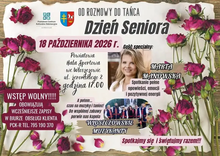 Dzień Seniora we Włoszczowie – Marta Manowska i Włoszczowscy Muzykanci na scenie