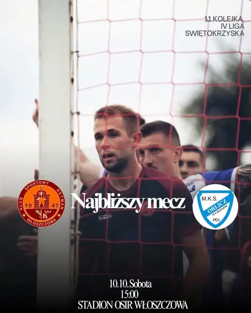 Hetman Włoszczowa zagra u siebie z Orliczem Suchedniów w 11. kolejce IV ligi