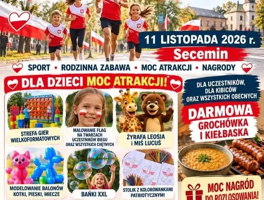 Secemin: Drugi Rodzinny Bieg Niepodległościowy – trwają zapisy
